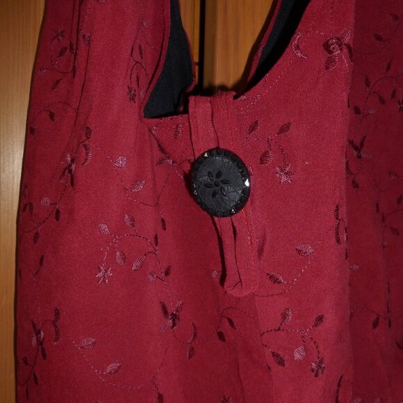 Hobo Bag Handmade Cranberry Red Fabric - Picture 2 of 7